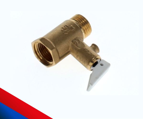 Válvula segurança branca 1/2" c/alavanca Válvula segurança branca 1/2" c/alavanca